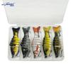 SEASKY 10cm 15g Jointed 7-Sections Swimbait Hard Lure 5pcs Combo Kit