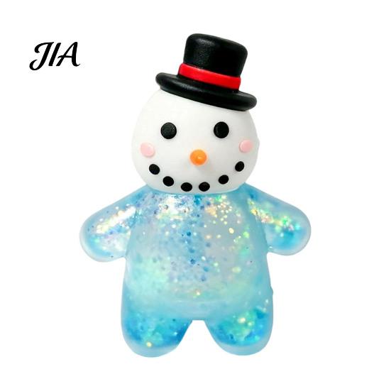 Focus Tools for Classrooms Christmas Santa Snowman Squeeze Stress Ball, Slow Rising Soft TPR Sensory Toys Kids Fidget Toy Anxiety Relief, Cute Holiday