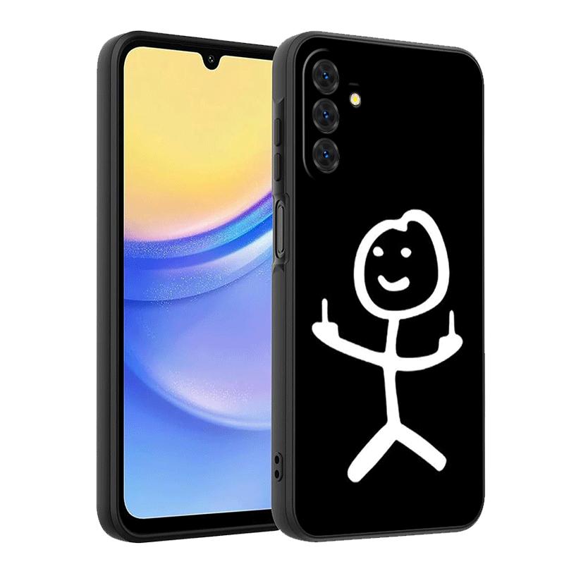 Funny Stickman Matchman Soft Phone Case for Samsung A17 A37 A57 A16 A26 A36 A56 A15 A25 A35 A55 A14 A24 A34 A54 A13 A23 A33 A53