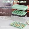 Good-Ice Trays With Lid For Freezer Ice Maker Mold With Container 60 Ice Trays Easy-Release Ice Green