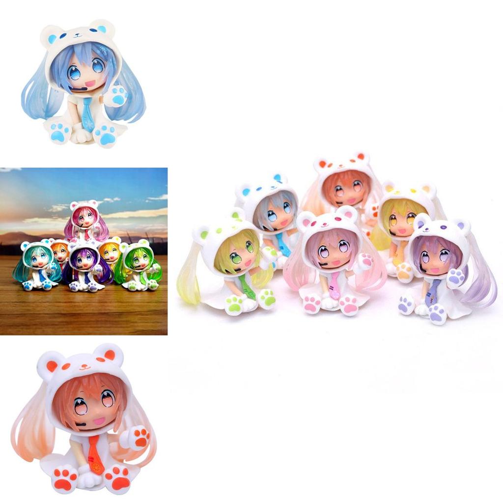 Q Version Hatsune Miku PVC Figur Modell Spielzeug Hochdetailliertes Sammlerstück für Anime-Fans