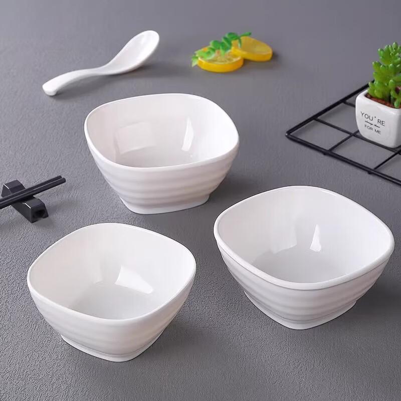 White Melamine Commercial Dining Bowls