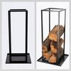 KADAX Firewood Rack Fuel Wood Metal Basket for Fireplace 80 Cm