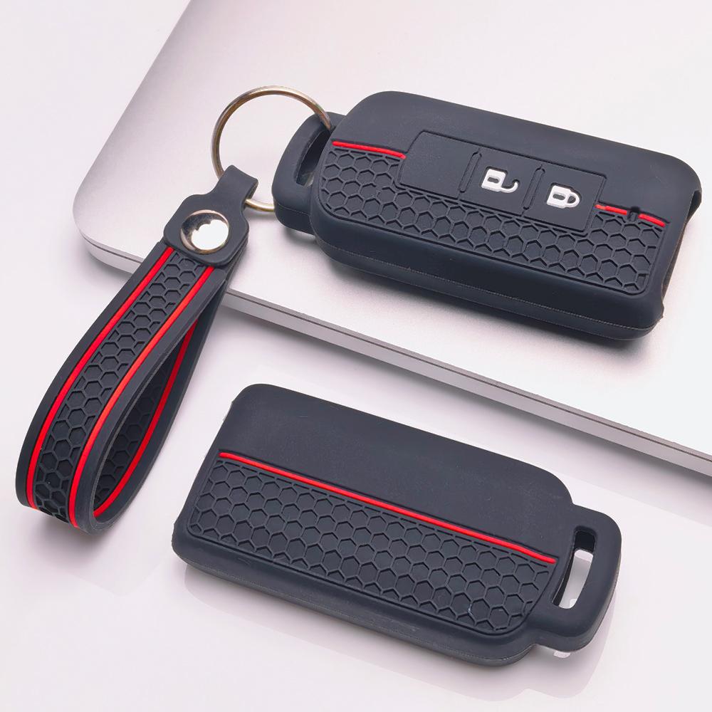 Key Shell Cover for Mitsubishi Outlander ASX Lancer Pajero Sport L200 Triton Eclipse with Keychain Anti-Scratch Surface Shockproof Structure