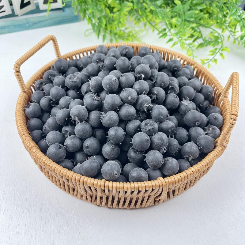 20Pcs Blue Fruit Model Po Props Simulation Blueberry Diy Fake Fruit Artificial Blueberry Simulation Fruit Home Decoration