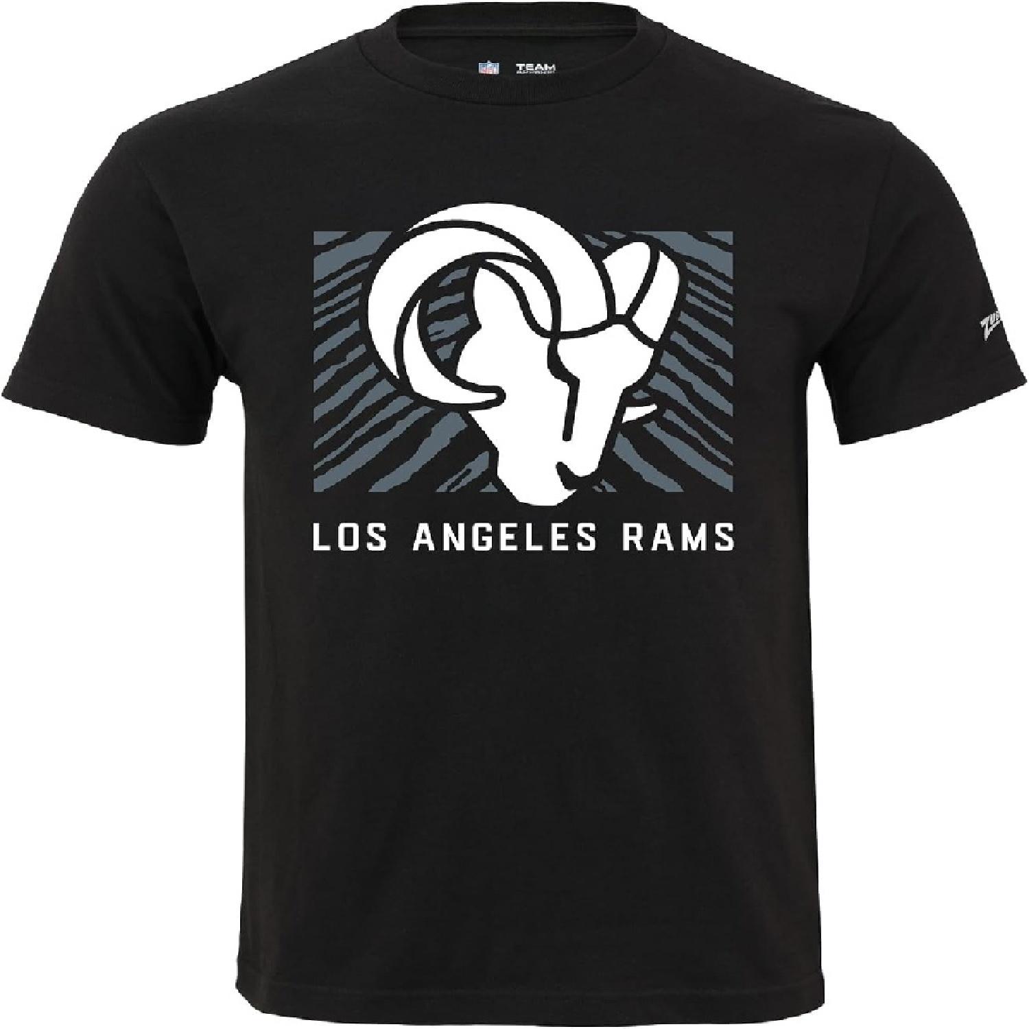 

Zubaz NFL Adult Unisex Cotton Heavyweight Short Sleeve T-Shirt Black with Grey Tonal Tunnel Logo for Men and Women(1) XXXXXL