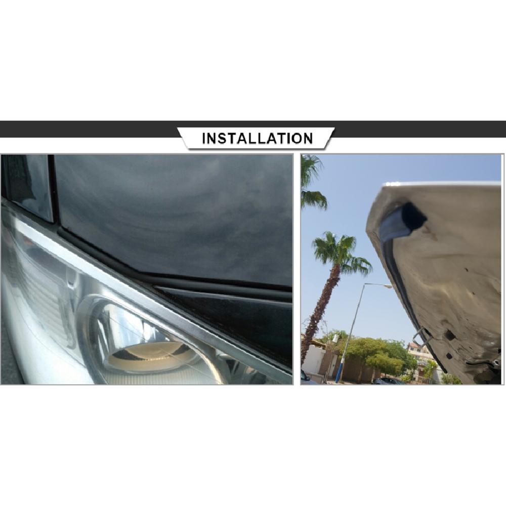 4M Large D-Type Car Door Weather Seal Hollow Strip Rubber Trim Weatherstrip