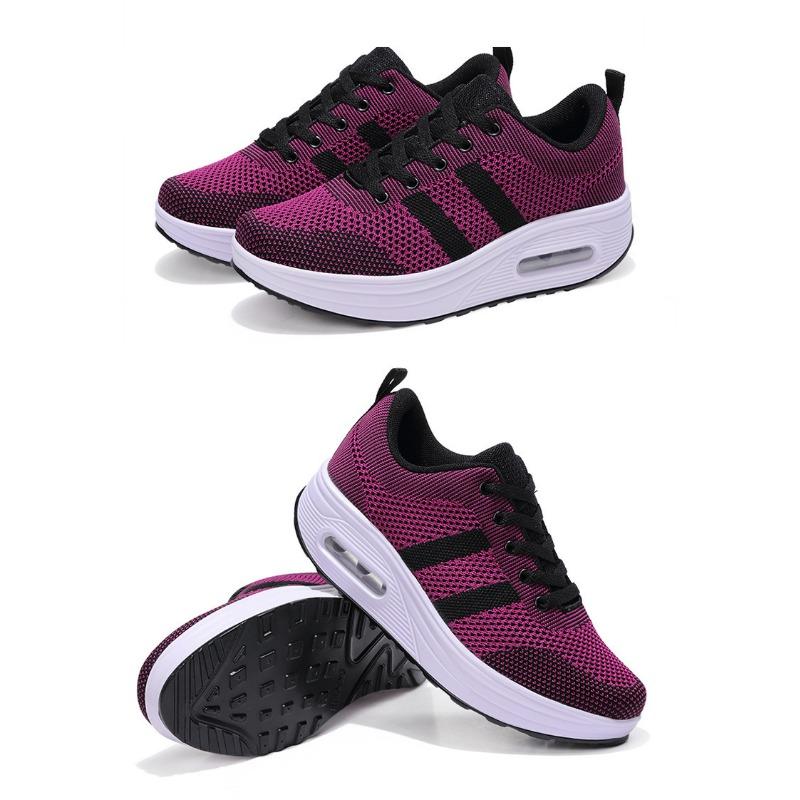 Damenschuhe mit fliegendem Webmuster, Freizeitschuhe für Damen, modische Schuhe mit dicker Sohle, Damenschuhe