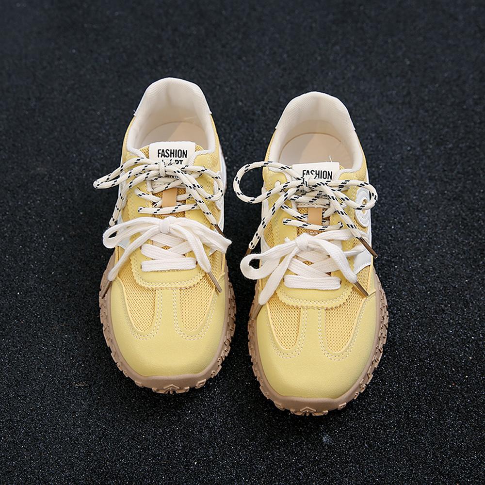 Women's Casual Outdoor Lace Up Sport Shoes 2025 Spring Autumn Designer Korean Round Toe Sneakers Vulcanized Shoes Tenis De Mujer