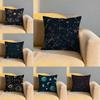 Mysterious Constellation Pattern Cushion Cover Soft Reversible  Durable Pillow Cover for Home  Car Daily Comfort