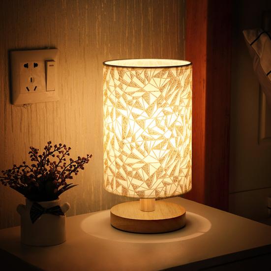 Small Table Lamp Bedside Light Flicker Free Soft Glow Eye Protection USB Warm LED Light Reading Lamp