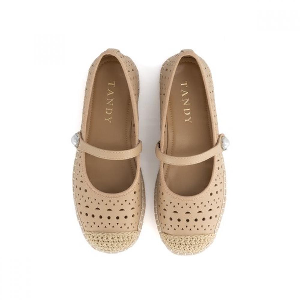 Tandy Women S Flat ShoeS Beige  G26003