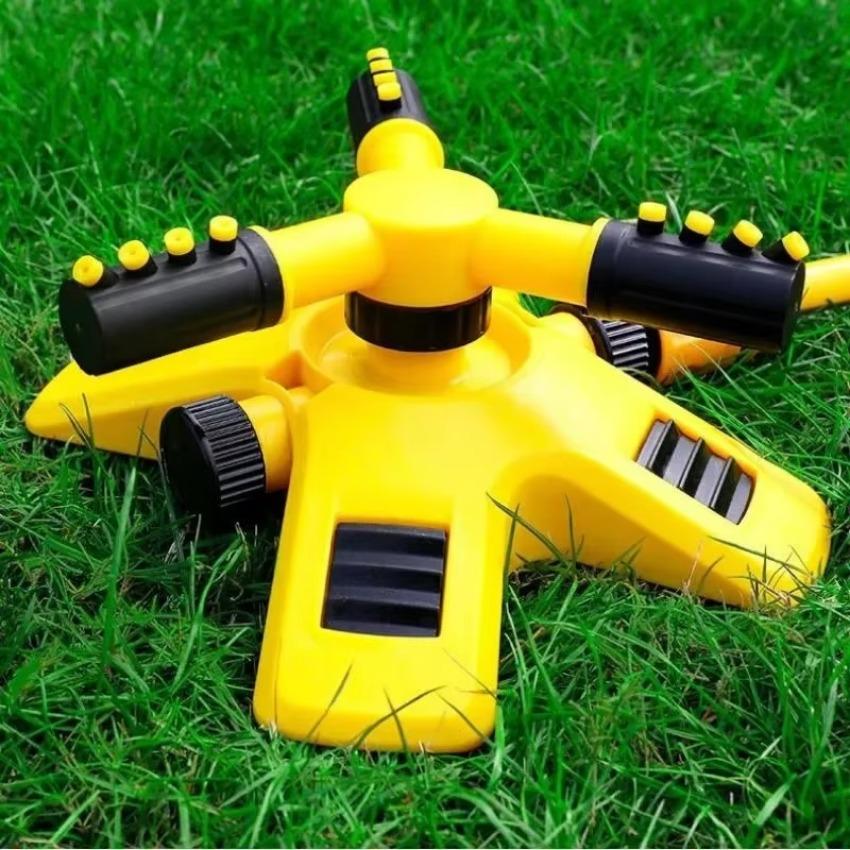 

Устройство для полива цветов на газоне, сельскохозяйственная насадка для полива, садовые инструменты, принадлежности для полива, автоматический вращающийся на 360° дождеватель жёлтый