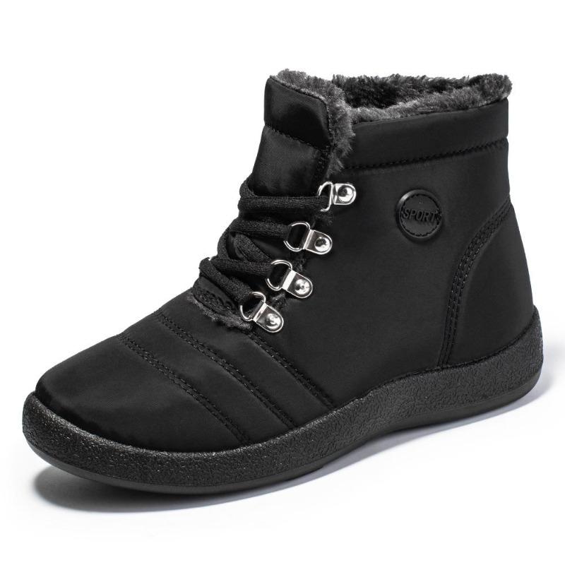 Damskie Jesienno-Zimowe Sneakersy Plus Aksamit Antypoślizgowe Amortyzujące Ciepłe Buty Wodoodporne Śniegowce