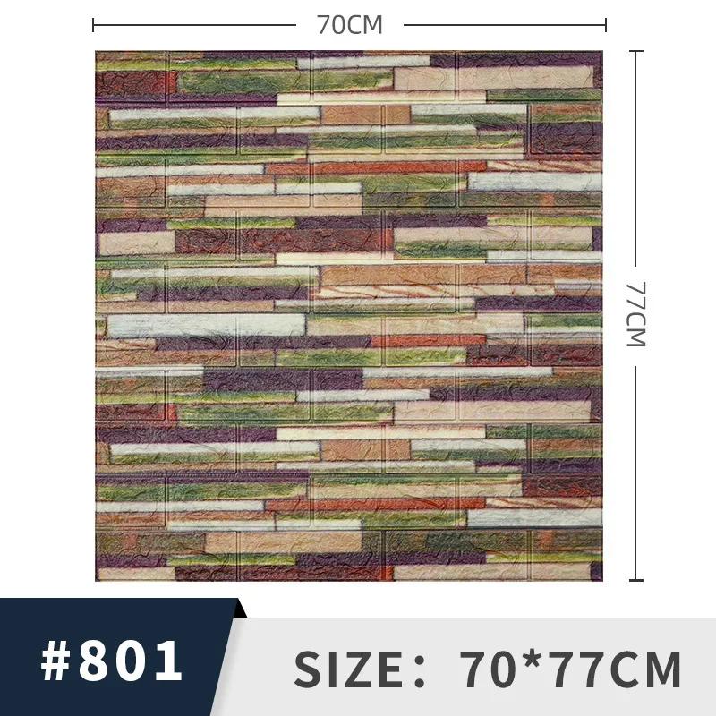 Self-adhesive 3d Three-dimensional Wall Stickers Foam Brick Pattern Decorative Stickers Retro Trend Background Wallpaper muraux