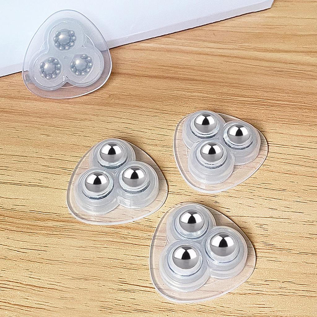 Set of 12 Multipurpose Furniture Castors 13mm Sturdy Carbon Steel Swivels Wheel Accessory for Home And Office Use