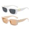 Retro Rectangle Sunglasses Women/Men Unisex with Fashion V-shaped Foots Outdoor Sunshade