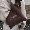 Lazy wind large capacity bag women's new fashion niche canvas portable commuter underarm bag