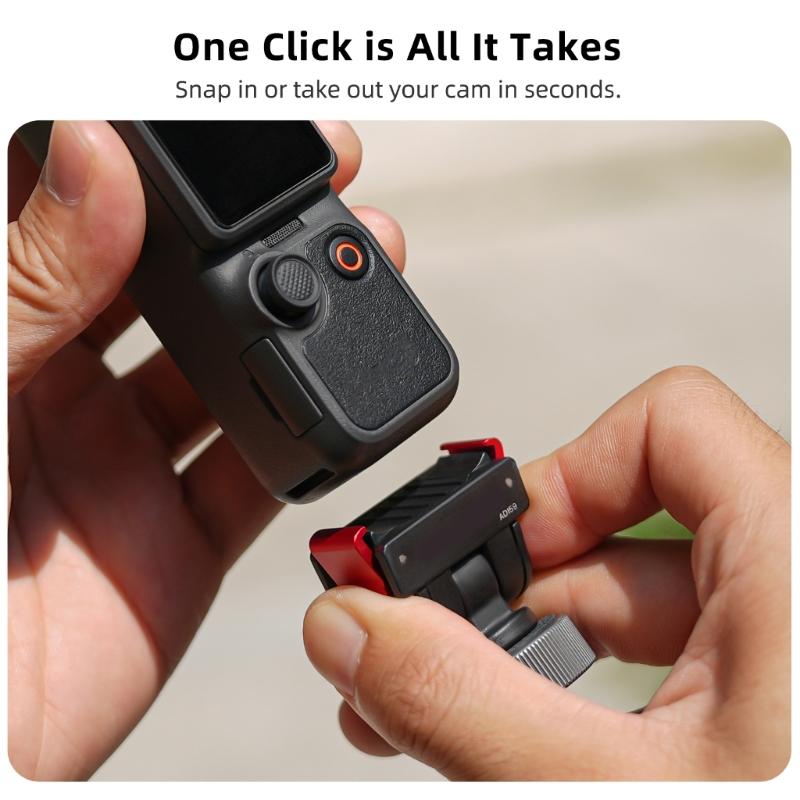 Lightweight Camera Adapter For Pocket 4/3 Cameras Featuring Quick Release And Angles Adjustment For Photography Video