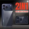 2in1 Back Tempered Glass+Lens Glass For iPhone 17 Pro Max 17Pro 17Air Anti scratch back cover For iPhone 17 Series Glass