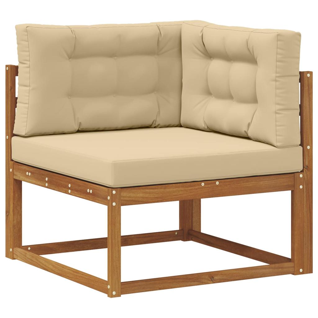Outdoor Sofa Set with Cushions 6 pcs Natural and Beige