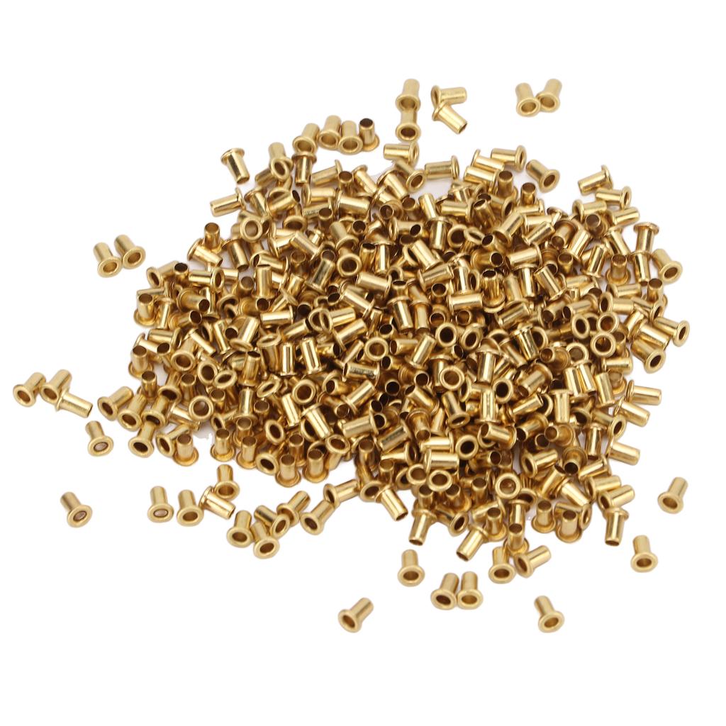 500Pcs Hollow Rivet Brass Decorative Through Hole Excellent Corrosion Resistance Copper   Eye Buckles