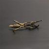 Mantis Kupferornamente Teehaustier Insekt Massiv Antikbronze Kunst Miniatur Heimdekoration Handwerk Figuren Schreibtischzubehör