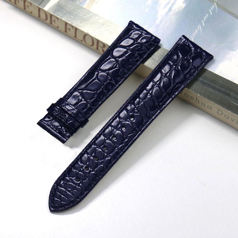 13 14 16mm 18mm 19mm 20mm Thin Soft crocodile leather strap For Longines L4 L2 VC MIDO Cartier Pin buckle brown blue WatchBand