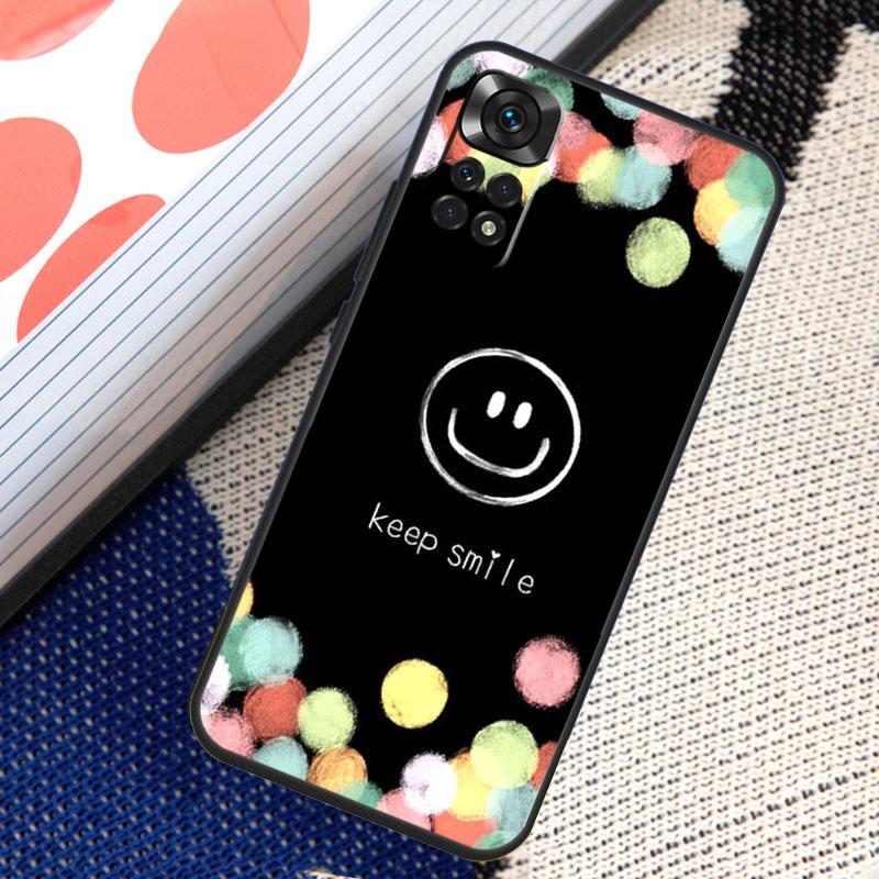 Smile Face Happy Cute Case For Xiaomi Redmi Note 8 9 10 11 12 Pro 8T 9S 10S 11S Redmi 12C 9C 9T 10A 10C Cover
