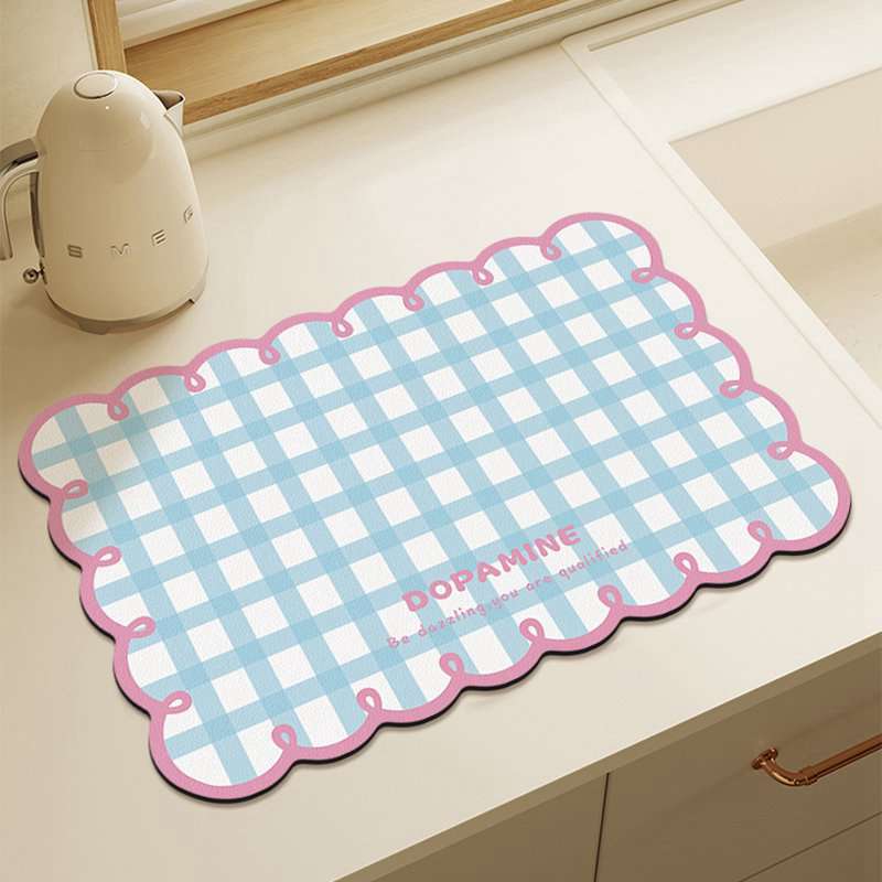 1Pc Absorbent Kitchen Drain Mat Household Insulated Table Counter Quick-drying Non-slip Placemat
