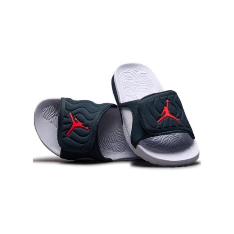 Jordan Hydro 4 Casual Non-Slip Wear-Resistant Kids Slippers Kids slippers White Black 705173-023