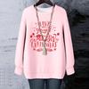 Ladies' Christmas Printed Round Neck Long Sleeved T-shirt Sweatshirt Top
