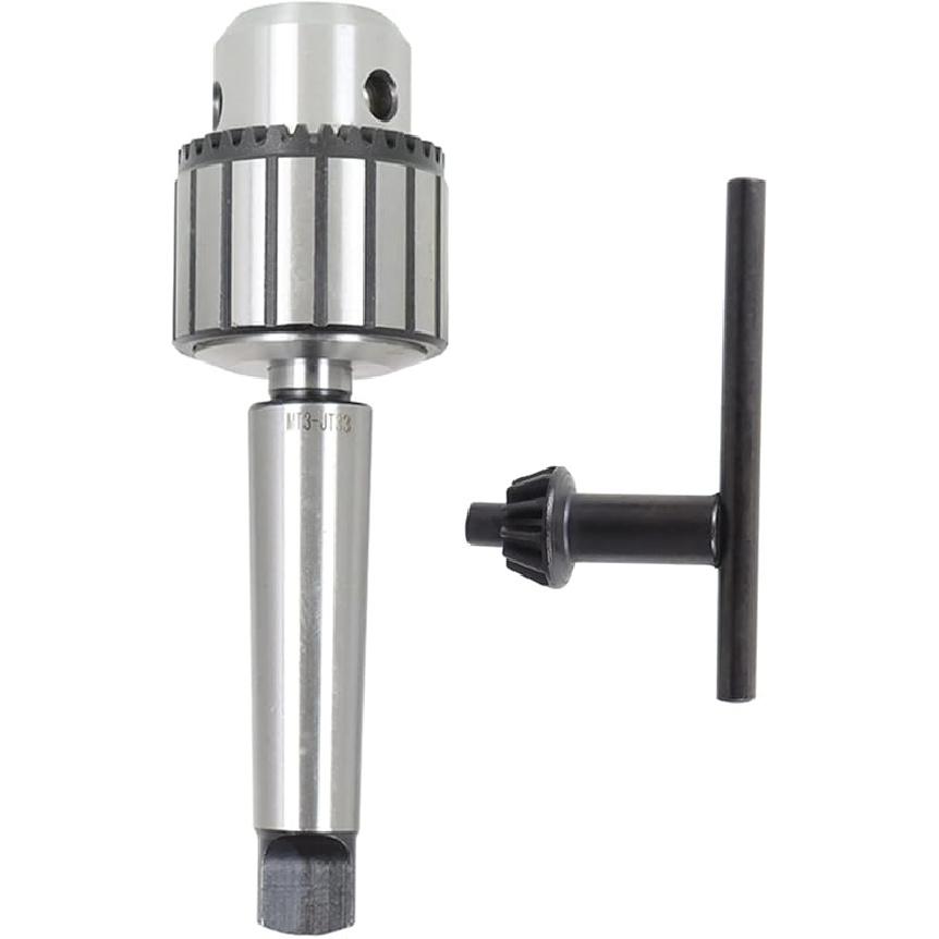 findmall 5/64 Inch - 1/2 Inch Mini Metal Lathe Tail Stock Drill Chuck Tool With MT2 Arbor Fit for CNC Lathe Milling Drill Machine