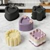 Wavy Lace Silicone Cake Mold Heart Shaped Dessert Mold Cylindrical Mold  Pastry Making