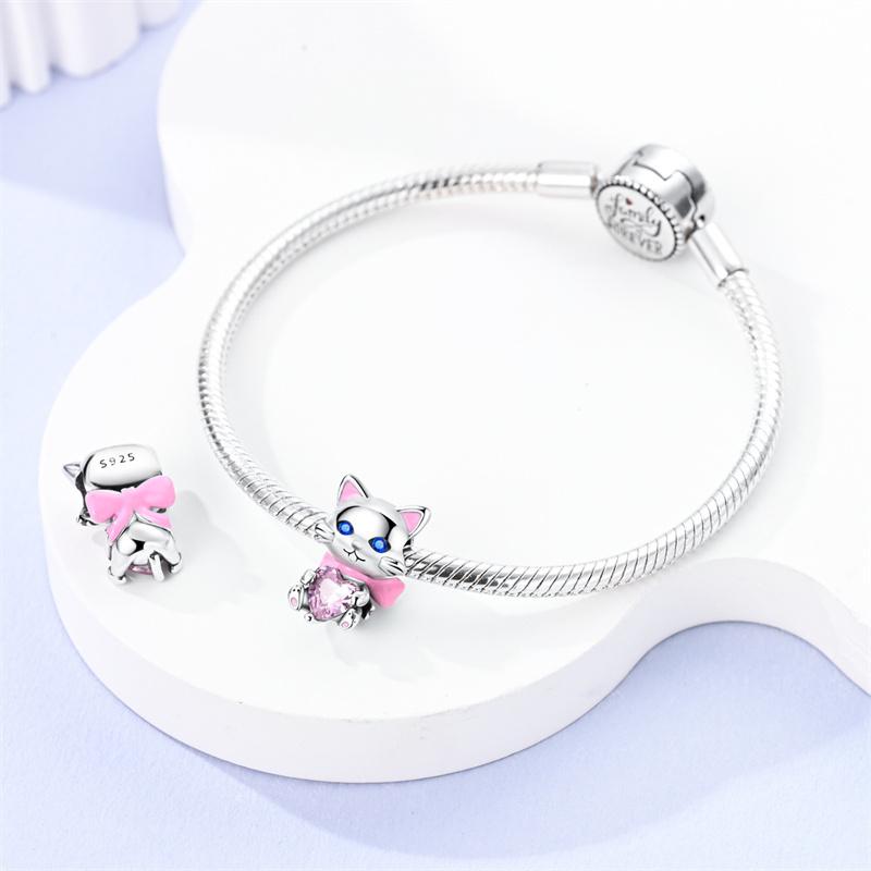 Fashion S925 Silver Pendant Firefly Pendant Cute Bear Beads Suitable For 3MM Original Bracelet Women Jewelry Gifts