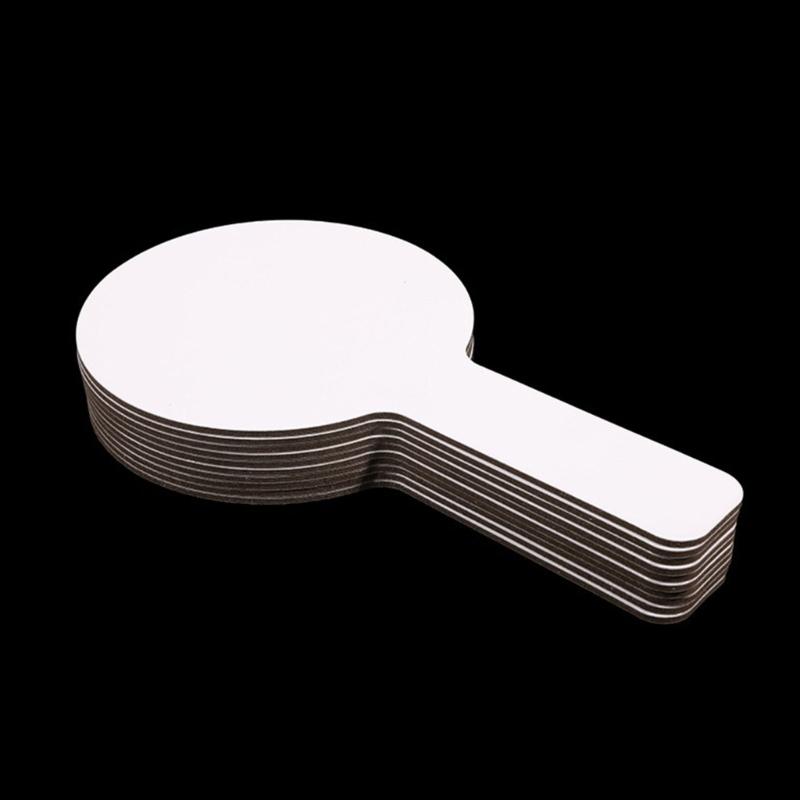 10 Stück Handheld Antwortpaddel Doppelseitige Abwischbare Paddel Kleine Papier Whiteboards Schild Auktionspaddel für Klassenzimmer