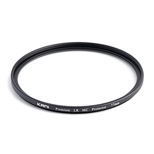 KANI 77mm Lens Protection Filter Premium LR MC Protector: Features Super White Glass, Premium Coating, 0.2% Low Reflection, Slim Frame, Water-repellen