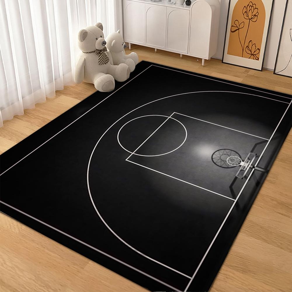 Basketball Court Patterned Rug Soundproof Noisereducing Carpet For Study Reading Area Home Party Decor Halloween Gift