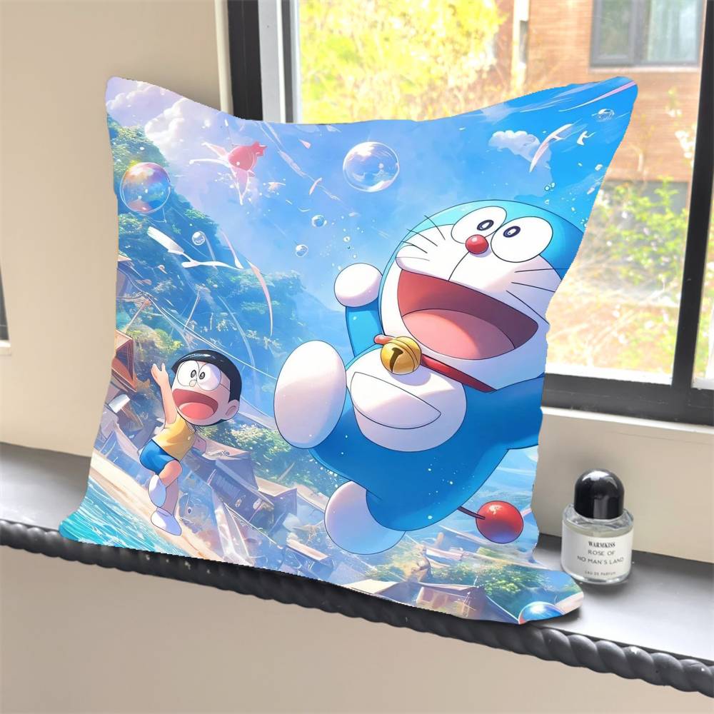 1PC Cute cartoon Doraemon Pillow Case Square Bedroom Sofa Leisure Comfort Cushion Car Home Decoration