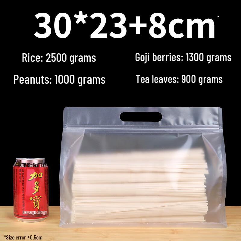 

Transparent Frosted Handle Octagonal Stand-Up Bags