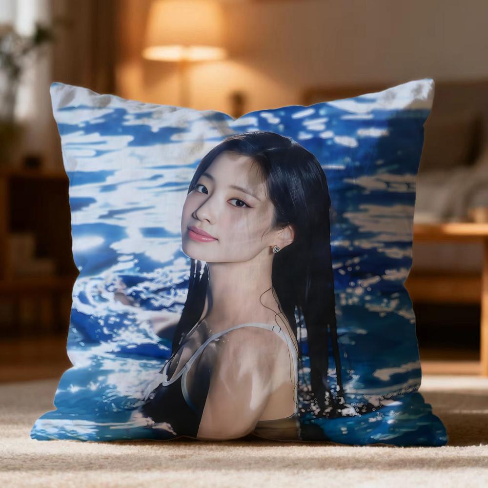 Fashion K-KKim DaHyun Cushion Cover Soft Washable Pillow Case Multi-Scene for Couch Bed Travel Office Use