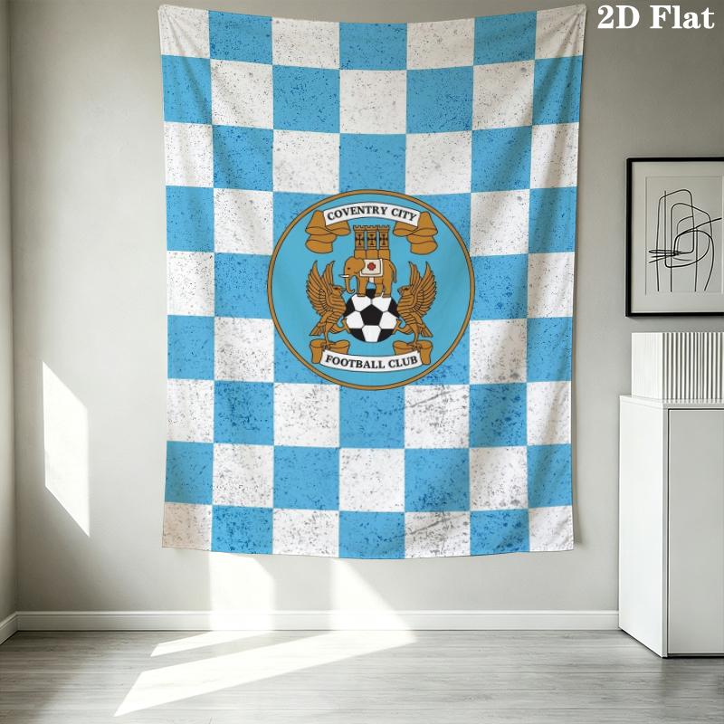 Coventry City FC Wall Tapestry Aesthetic Wall Hanging Printed Fabric Blanket Decorative Tapestries for Bedroom Living Room Home Decor