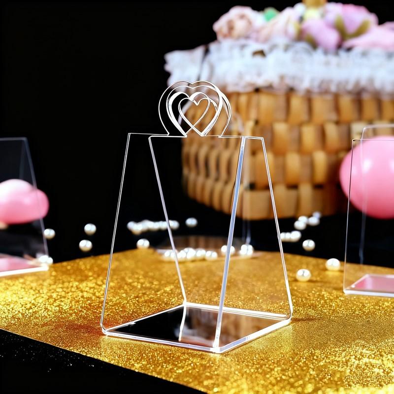 40 Pcs Transparent Wedding Hand Gift Box Wedding Luxury Acrylic Present Box Valentine's Day Gift Boxes Chocolate Flower Basket