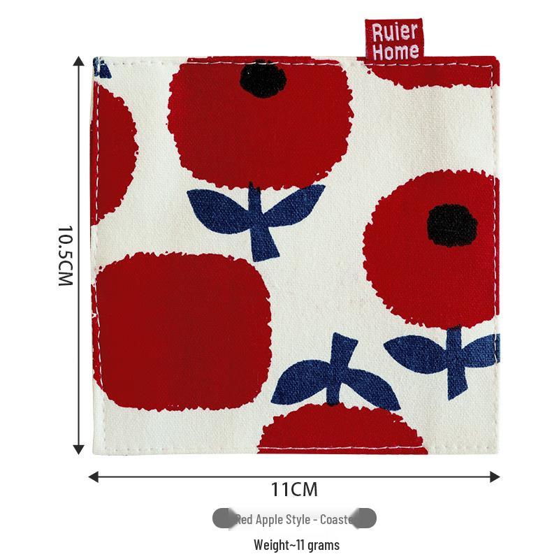 Fabric Printed Heat-Insulating Coaster Set