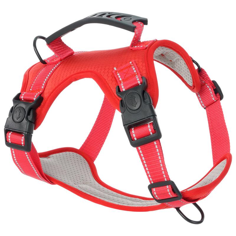 Adjustable Dog Chest Strap Vest Style Night Reflective Corgi Shiba Inu Medium and Large Dog Walking Pet Traction Rope High Quality