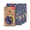 Beeswax Wrap Set 3 Pieces L Bead Wrap S, M, (botanical)