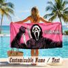 Custom Text Beach Towel, Soft Absorbent Swimming Multi-use TowelScream Ghostface