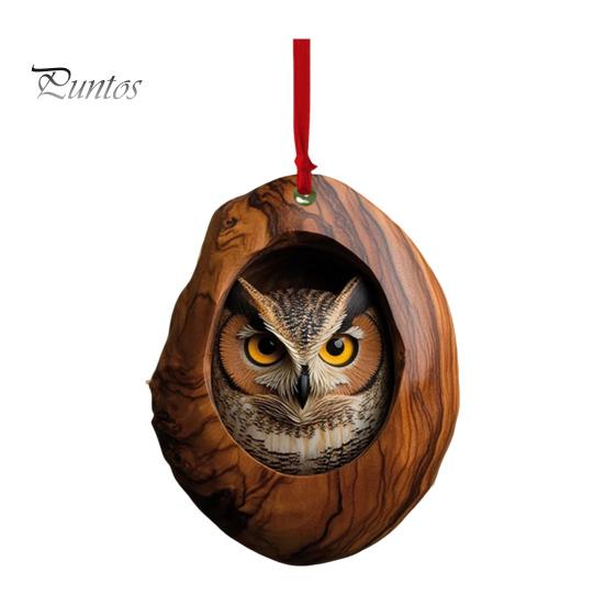 Christmas Animal Ornament Cartoon Forest Animal Hanging Decoration 2D Flat Acrylic Pendant for Christmas Tree Decor