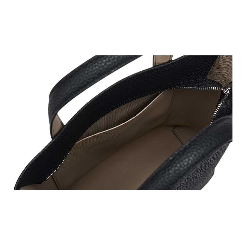 Lacoste Classic Crocodile Logo Tote Bag Women Tote Bag Black Beige NF4929AA-A91