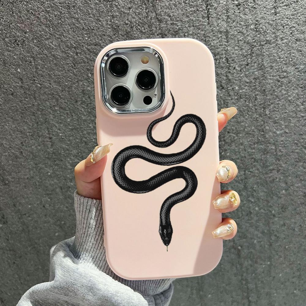 

Мягкая задняя крышка N71 Black Gold Snake для Samsung S24 Ultra A14 iPhone 16 Pro Max Xiaomi Redmi Note13 с защитой корпуса и рамки для камеры Infinix Note 30 4G/5G